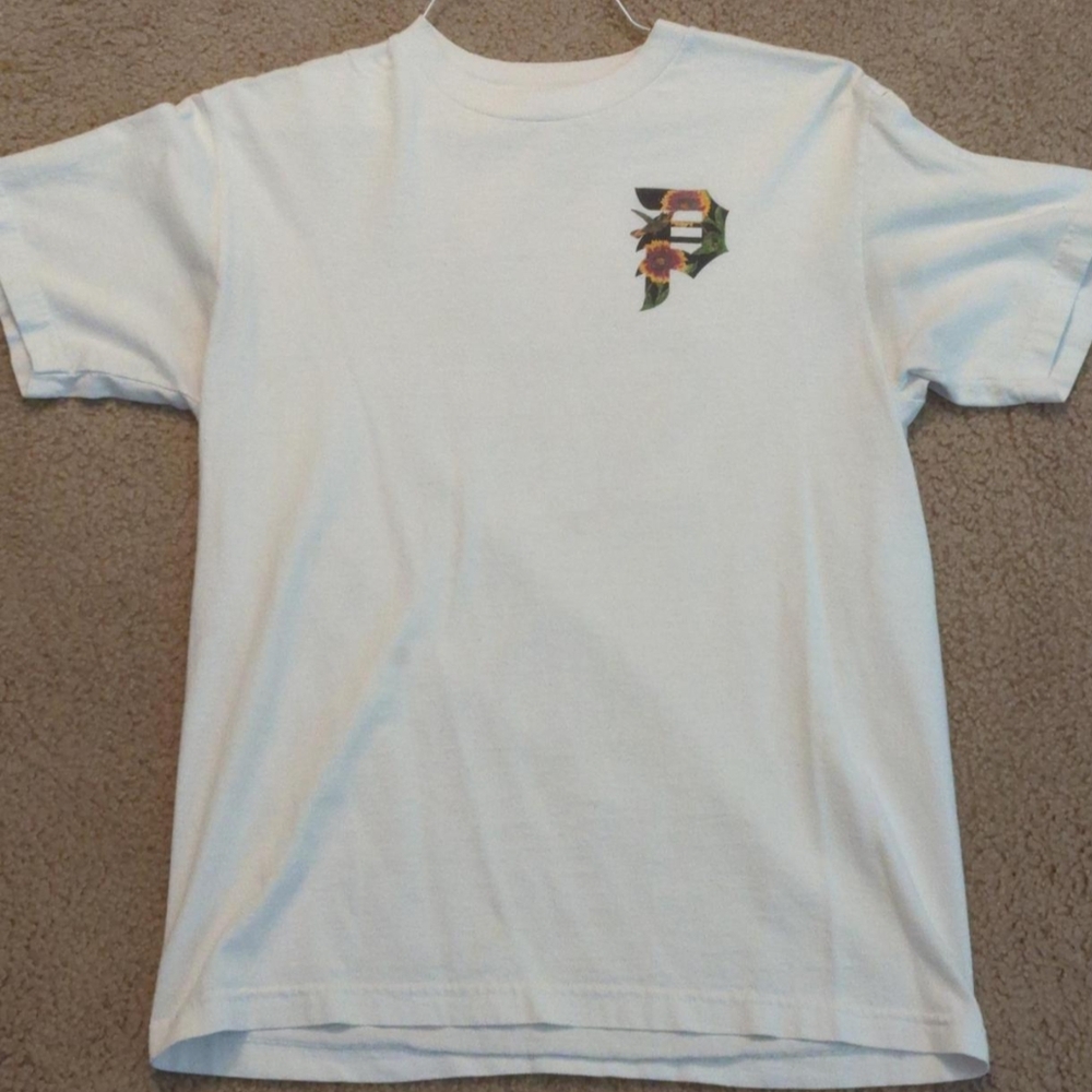 Primitive White Short Sleeve Tee with Logo